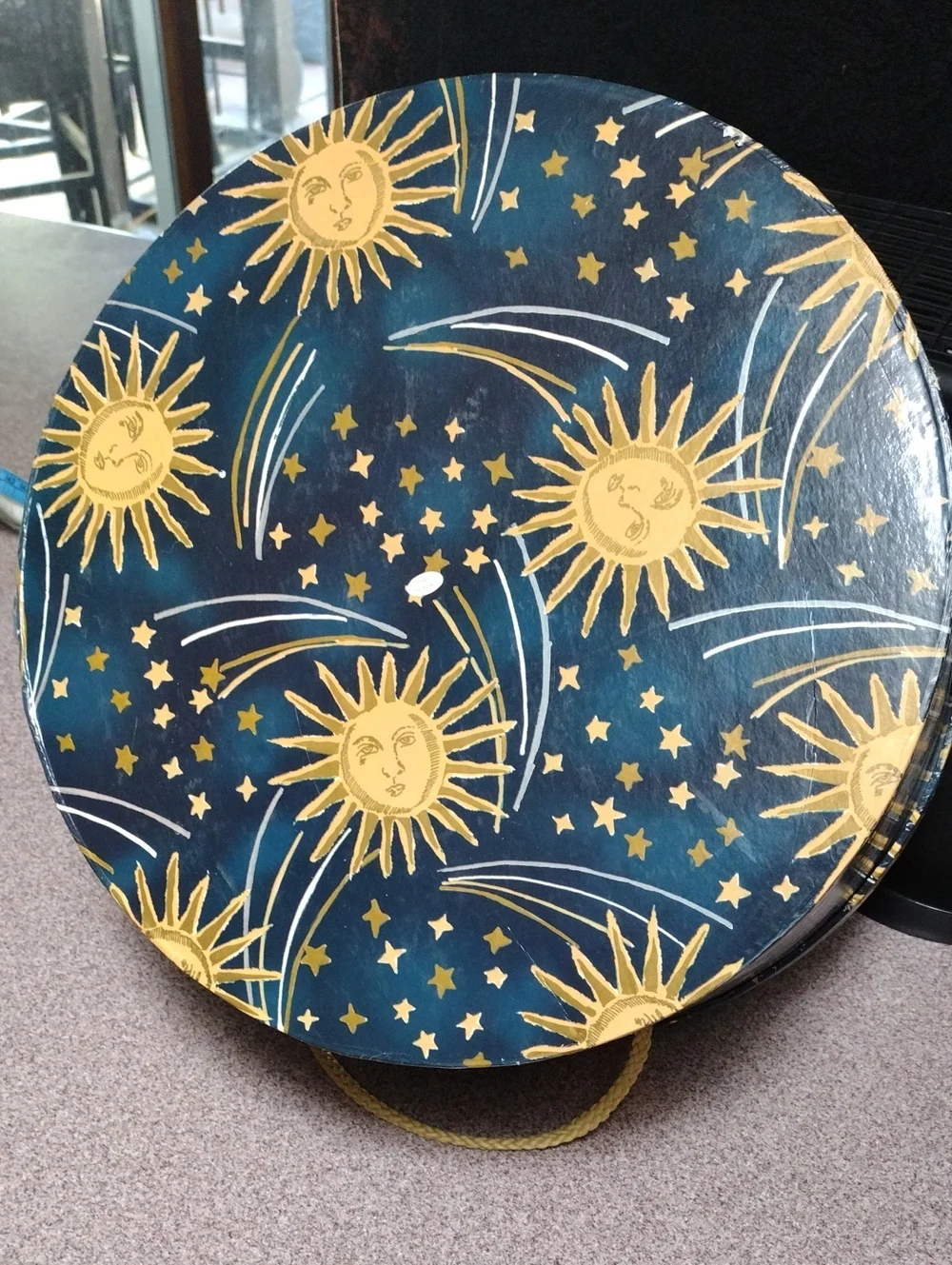 🌙 90's Whimsigoth Large Celestial Round Decorative Storage Hat Box ⭐